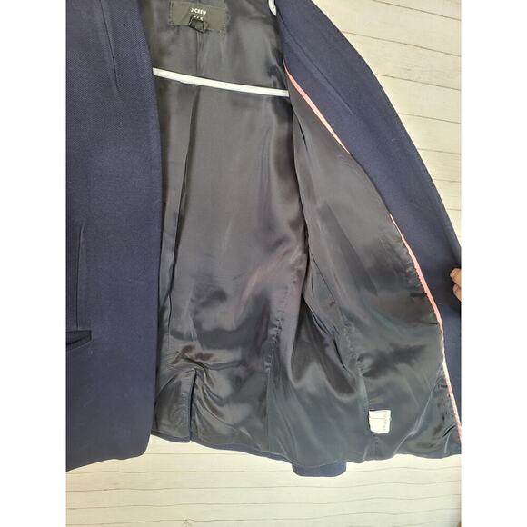 J. CREW 365 NAVY OPEN FRONT BLAZER, SZ 8 - Picture 7 of 13